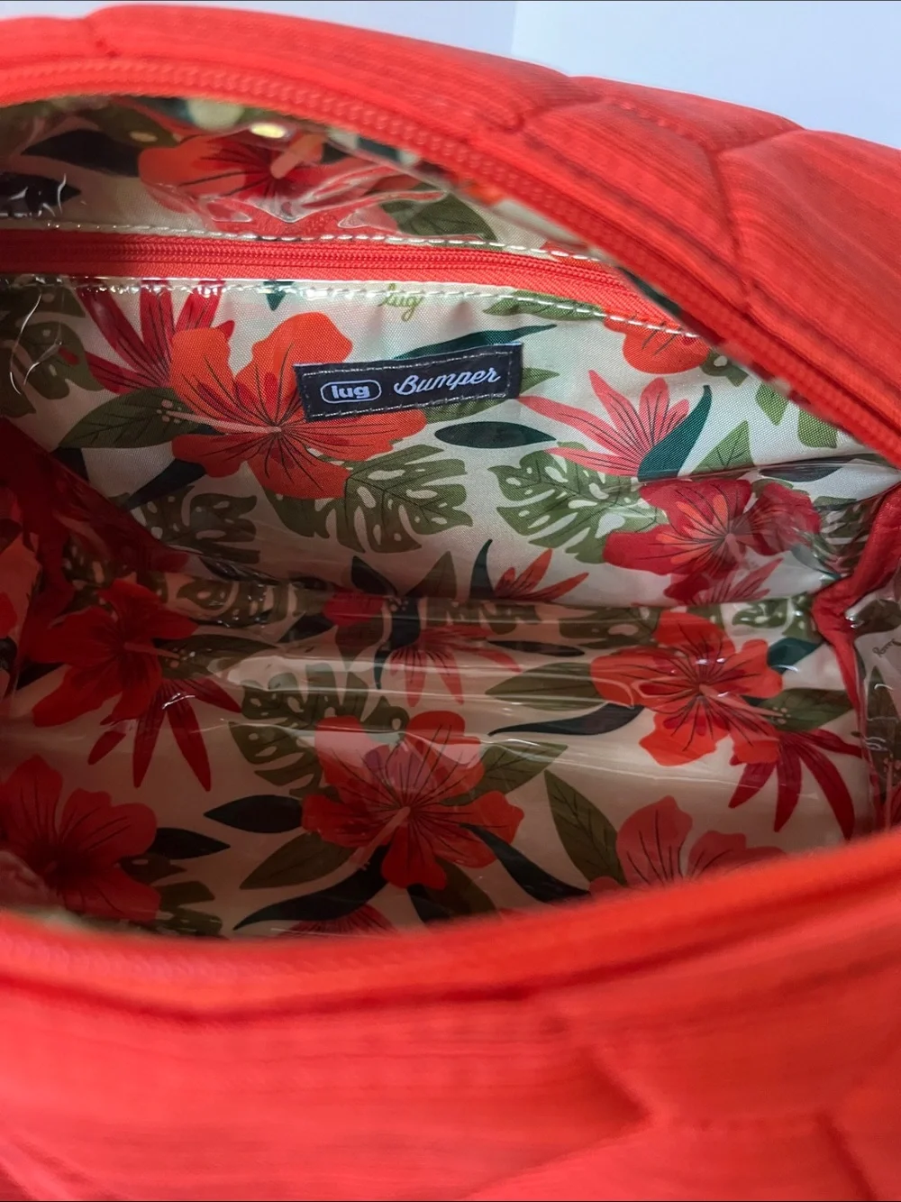 LUG - Bumper Cosmetic Case in Brushed Papaya